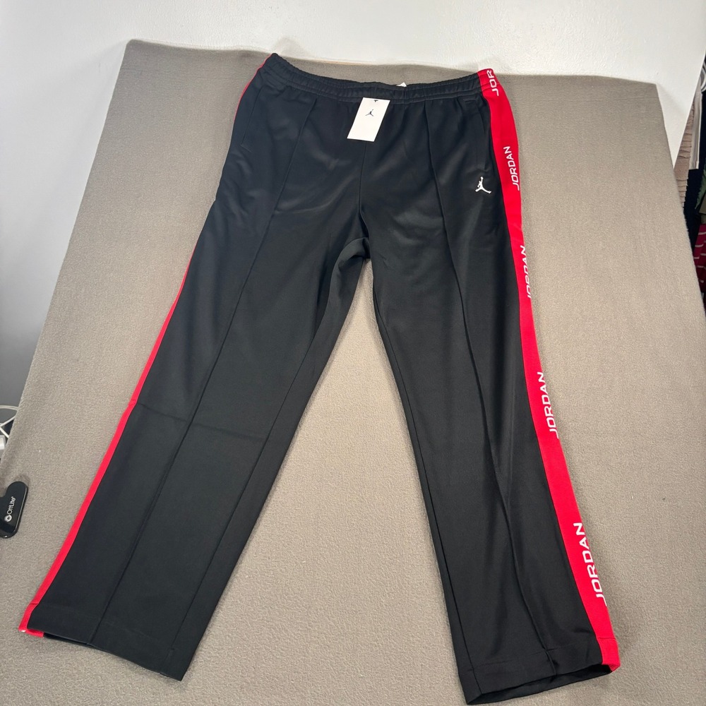 Jordan Sport Track Pants Mens Size XXL Black Red Basketball HF9341-011